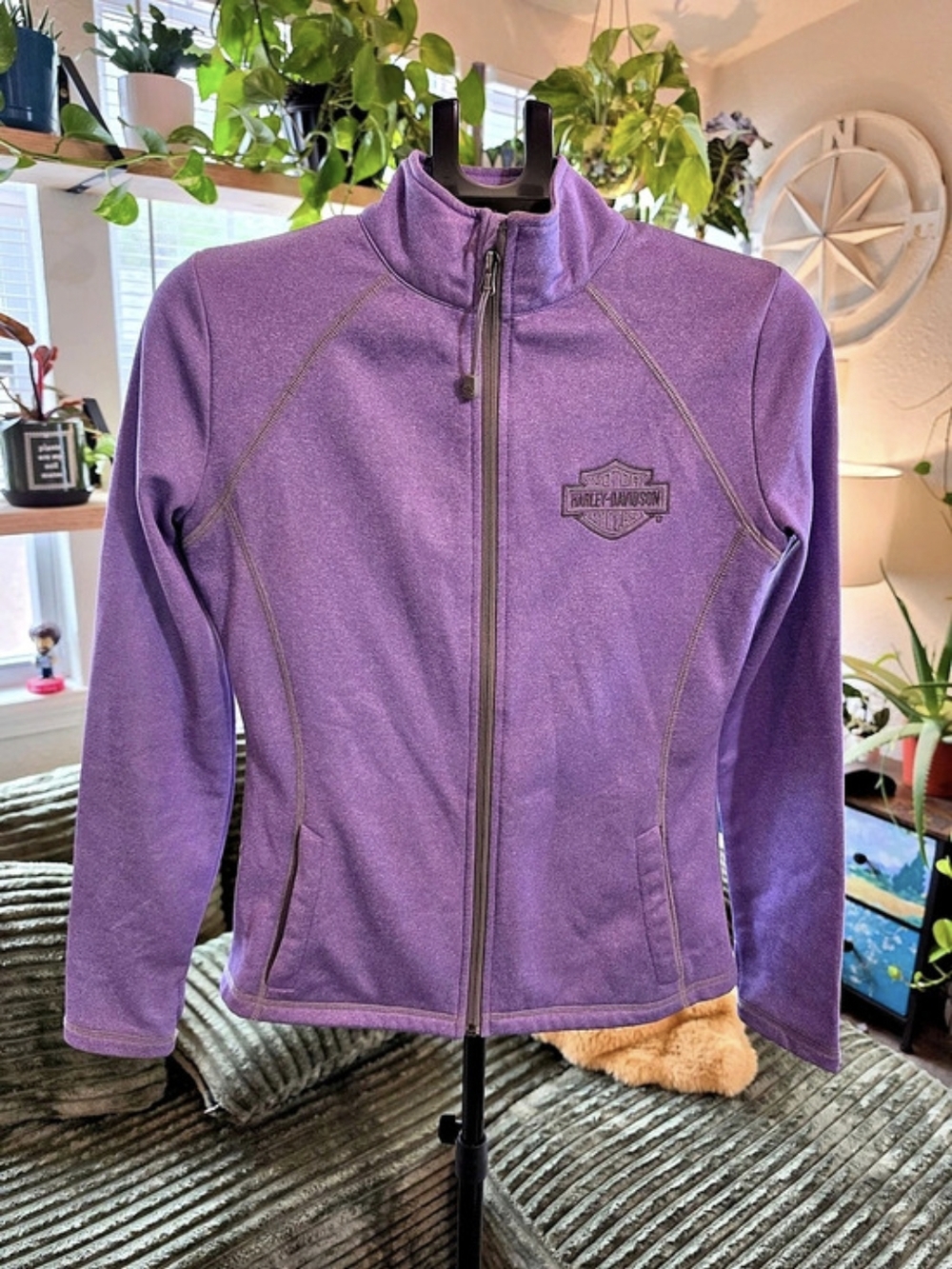 🏍️💜 Harley-Davidson Mile High Denver Purple Full-Zip Jacket — Small